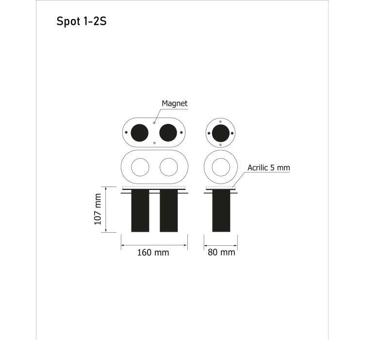 Потолочный светильник Spot 1S/2S5